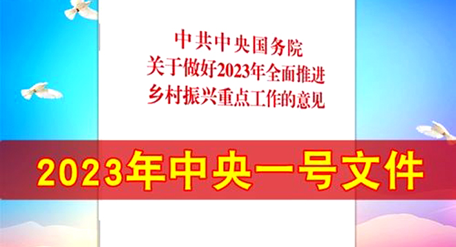 中共中央 国务院关于做好2023年全面推进乡村振兴重点工作的意见